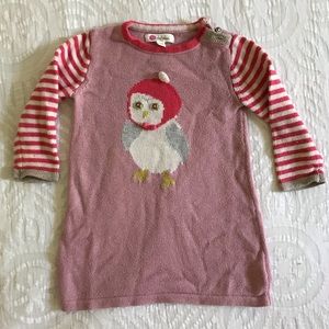 Baby Boden Owl Sweater Dress